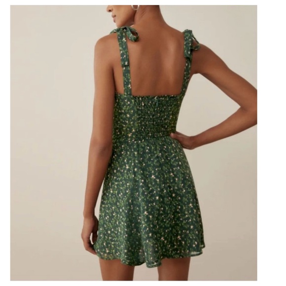 Reformation Niara Mini Dress in the Coriander Floral  Size: 4 - Picture 2 of 12